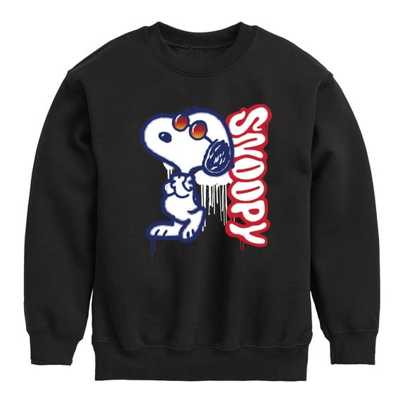 Peanuts - Graffiti Snoopy - Toddler And Youth Crewneck Fleece Sweatshirt