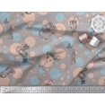 thumbnail image 3 of Soimoi Polyester Crepe Fabric Dot & Cocktail Beverages Fabric Prints by Yard 42 Inch Wide, 3 of 3