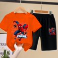 thumbnail image 1 of Ropa deportiva de Marvel Spiderman para niño y niña, camiseta de algodón de manga corta, conjunto de 2 uds para bebé, ropa para niños, trajes de bebé, conjunto informal 100 Gao Jinjia LED, 1 of 2