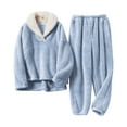 thumbnail image 4 of Lixiuxyad Plaid Pajama Women Comfortable Flannel Pajamas Long Sleeve Plus Size Loose Fit EU Sizes Homewear Set Can Be Worn Outside, 4 of 4
