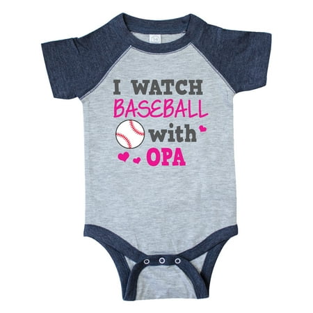 

Inktastic I Watch Baseball with My Opa Gift Baby Boy or Baby Girl Bodysuit