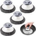 thumbnail image 2 of 5Pcs Stainless Steel Scrubber with Handle,Heavy Duty Dish Scrubber Cleaning Brush for Pots, Pans, 2 of 5