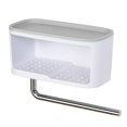thumbnail image 1 of Caja de almacenamiento de jabón de doble capa montada en la pared con organizador de barras de toallas, gris Feliz Sencillez, 1 of 5
