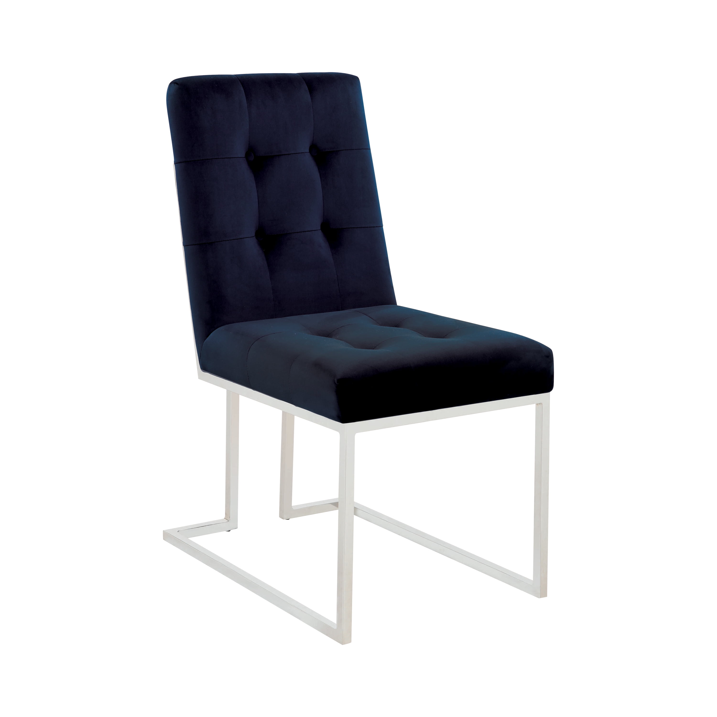 blue chrome dining chairs
