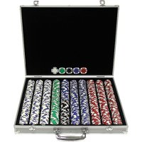 Trademark Poker 1000 11.5 Gram Holdem Poker Chip Set with Aluminum Case