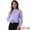 Light Purple, variant on Unique Bargains Women's Elegant Stand Collar Work Office Blouse Shirts M White