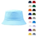 thumbnail image 2 of Unisex Cotton Bucket Hat Summer UV Shade Breathable Lightweight Outdoor Travel Sun Hat by Yigetop Wine L, 2 of 3