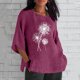 thumbnail image 1 of Fiudx Ofertas Relámpago Camiseta Informal de Manga Corta con Cuello Redondo y Estampado para Mujer a La Moda, 1 of 4