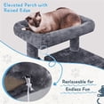 thumbnail image 5 of Yaheetech 40″ Multi-Level Cat Tree with Condo, Basket & Hammock, Dark Gray, 5 of 8