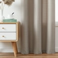 thumbnail image 6 of Curtainking Linen Textured Curtains 84 inches Taupe Bedroom Living Room Window Curtain Set Light Filtering Drapes Grommet Top 2 Panels, 6 of 6