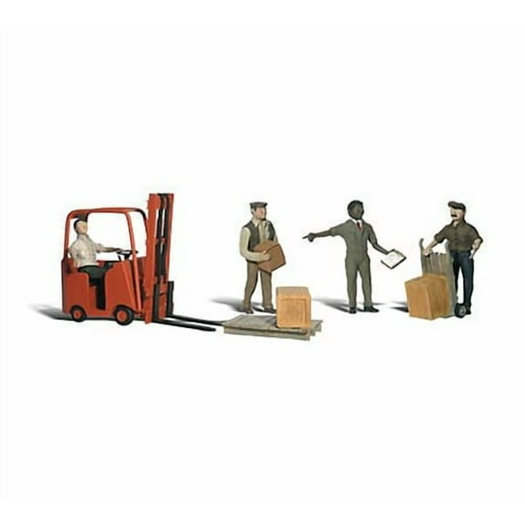 Woodland Scenics - Workers with Forklift (N Scale)  - A2192