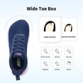 thumbnail image 3 of FefiYo Plantar Fasciitis Walking Sneakers, Wide Toe Box with Arch and Orthotic Support Rosebluepink US 9.5, 3 of 7