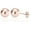 Rose Gold, variant on Kezef 14K Gold Plated Polished Sterling Silver Round 4mm Ball Bead Stud Earrings
