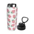 thumbnail image 2 of Susaid Strawberry Print 18oz Sports Insulated Kettle Stainless Steel Water Bottle Leakproof Sport Flask, 2 of 7
