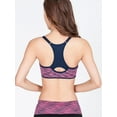 thumbnail image 4 of SAYFUT Women's Seamless Active Keyhole Mesh Racerback Sports Bra Middle Impact 2-Pack, 4 of 6