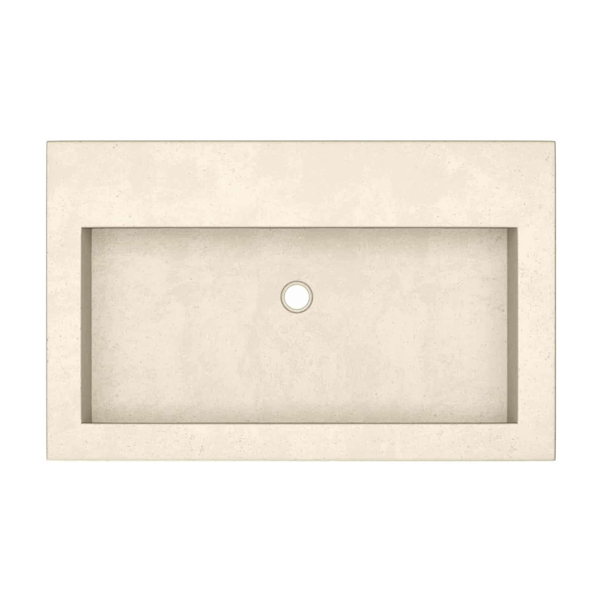 Native Trails NSL3019-SX Nativestone 30" Rectangular Concrete Drop In Bathroom Sink -
