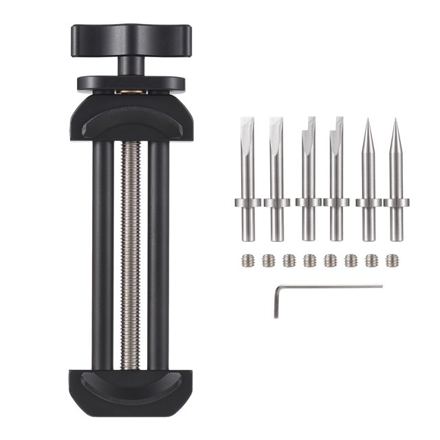 Outil de Réparation pour Appareil Photo avec Embouts Plats et Pointus Détachables pour Objectif Tout Métal Ensemble de Réparation avec 6 Embouts 8 Vis et 1 Clé Hexagonale pour Objectif de 12-90mm Compatible avec
