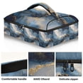 thumbnail image 2 of Iauyy Casserole Carrier for Hot Food Insulated Casserole Travel Carry Bag with Lid Food Warmer Bag for Party/Picnic,Dark Blue and White, 2 of 7