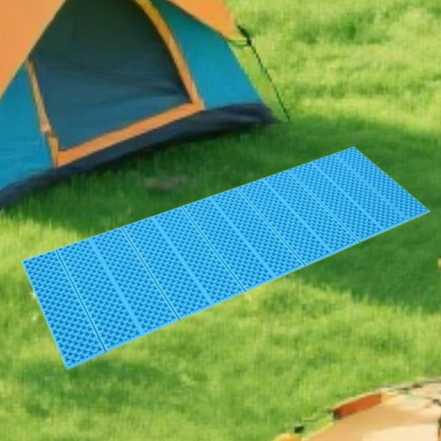 Colchoneta plegable para dormir, para pícnic, cómoda y ligera, para acampar, para viajes, senderismo, tiendas de campaña al libre, senderismo Azul