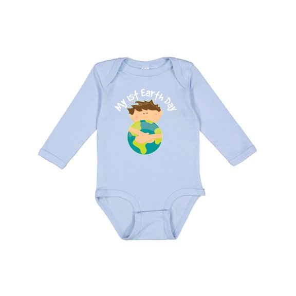 Inktastic 1st Earth Day Holiday Boys Boys Long Sleeve Baby Bodysuit