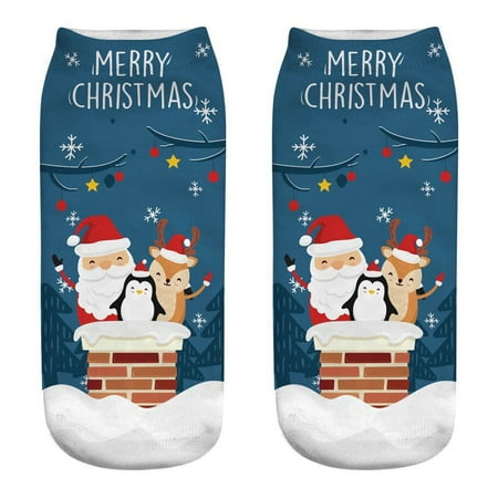 

Christmas Stockings Christmas Women’s Casual Cotton Pattern Socks Comfortable Cute Animal Print Socks