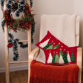 thumbnail image 5 of Christmas Pillow Covers 12X20 Set of 2,Watercolor Christmas Tree Stars Decoration Holiday Farmhouse Winter Pillow Case for Sofa Couch Decor（Red） AA231-12-2, 5 of 6