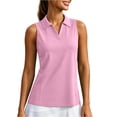 thumbnail image 3 of Golf Shirts for Women Sleeveless V Neck Workout Tank Tops Collared Quick Dry Tennis Running Polo Shirts, 2XL, 3 of 6