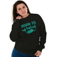 thumbnail image 4 of Mermaid Born to Swim Cute Water Lover Women Plus Size Crewneck Sweatshirt Brisco Brands 2X, 4 of 5