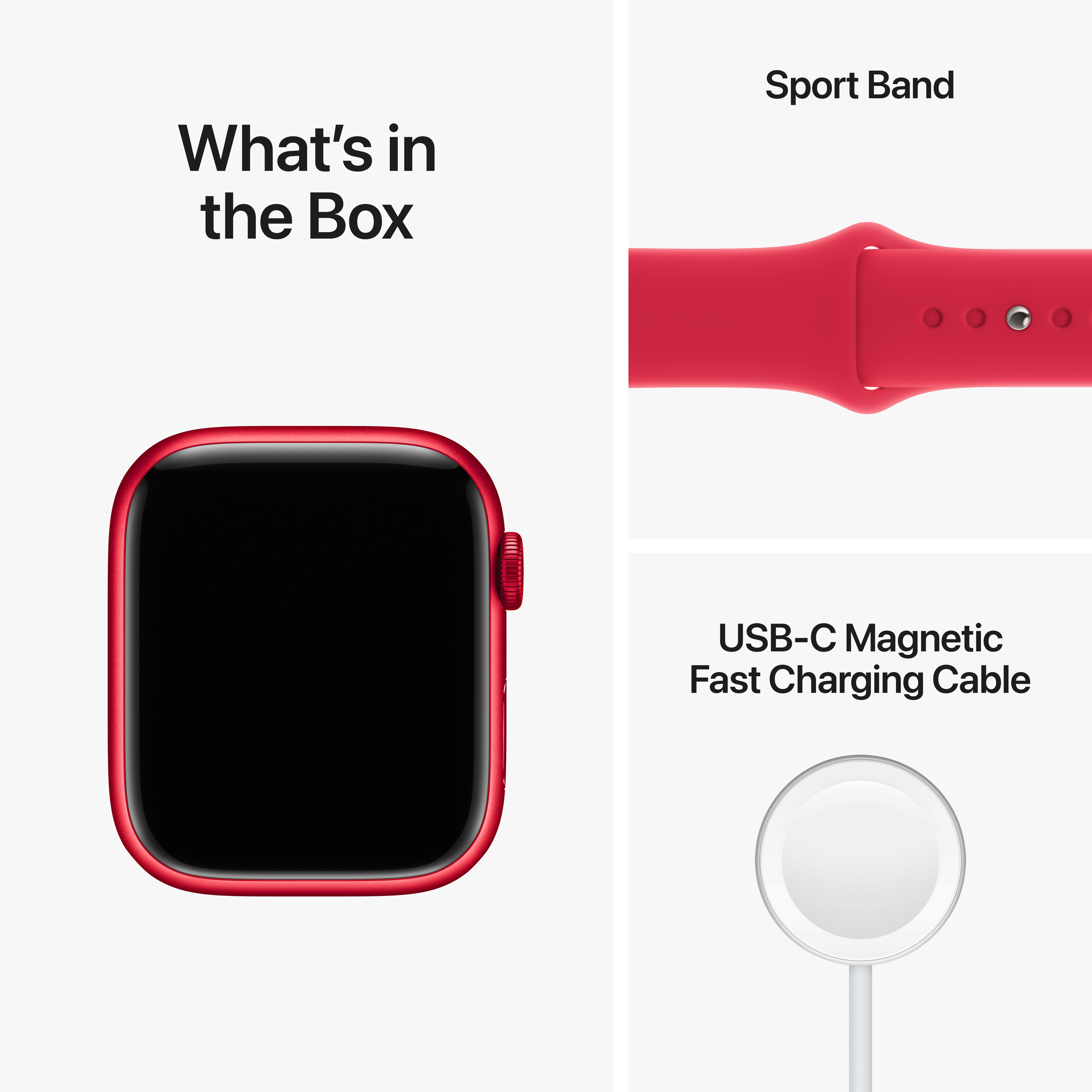Apple Watch Series 8 GPS 45mm (PRODUCT)RED Aluminum Case with (PRODUCT)RED Sport Band - S/M. Fitness Tracker, Blood Oxygen & ECG Apps, Always-On Retina Display - image 2 of 9