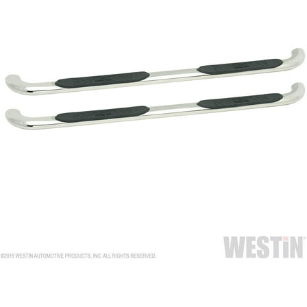 Westin 21-3940 Platinum 4" Oval Nerf Step Bars - Polished Stainless Steel Finish