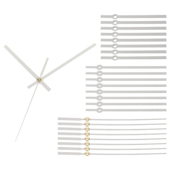 Uxcell Clock Hands, 8 Set Clock Hands Kits Clock Mechanism Movement Aluminum DIY Wall Clock Hands Kit Parts, White, A07