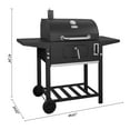 thumbnail image 3 of Royal Gourmet 24" CD1824A 24-Inch Charcoal Grill, Heavy-duty BBQ Smoker for Outdoor Picnic Camping Grilling, Black, 3 of 7