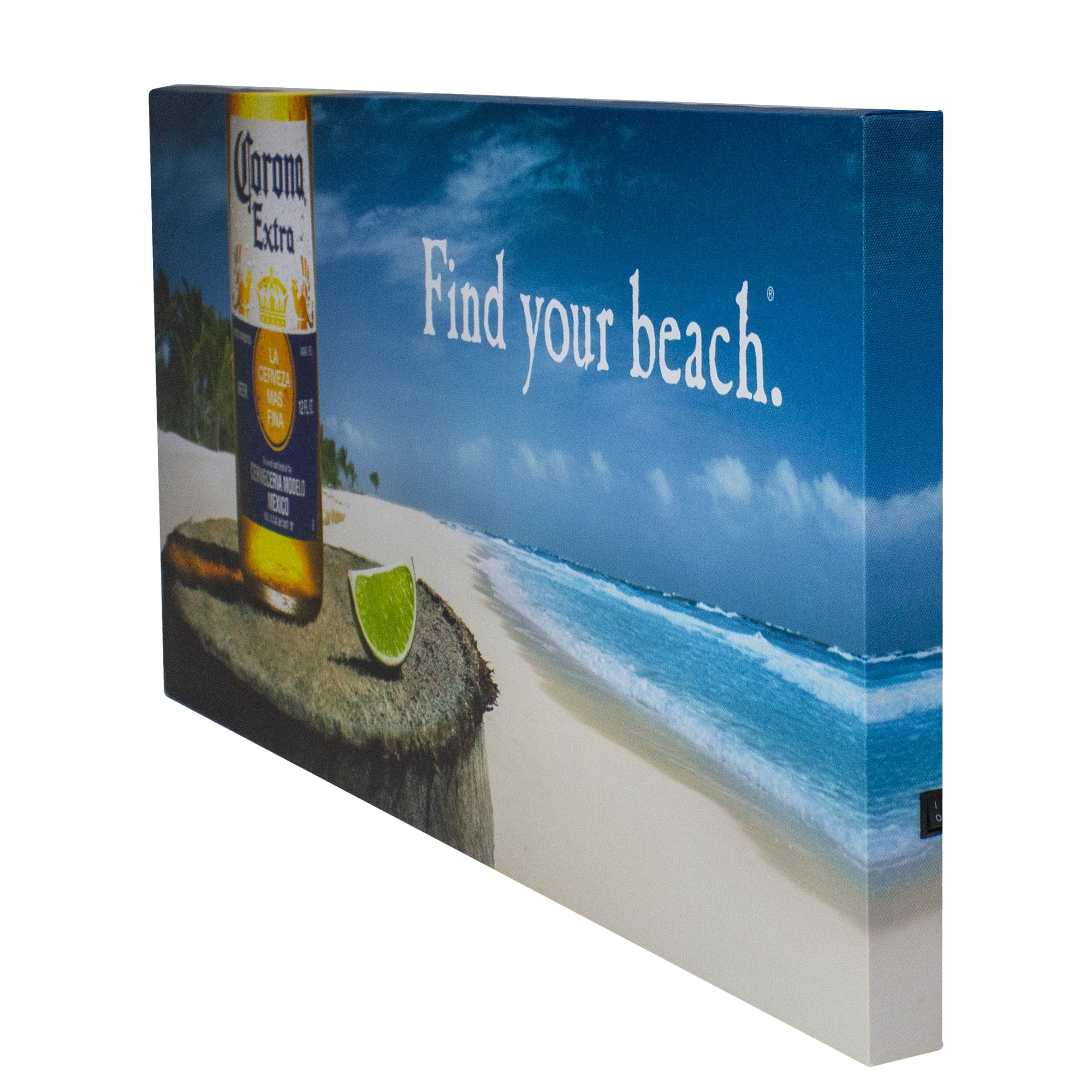 Northlight 23.5" Corona Beer Tropical Beach Scene Lighted Canvas Wall Art