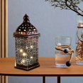 thumbnail image 4 of Farol hueco tallado, lámpara decorativa con luz LED a pilas Bronceado 268x15cm, 4 of 9