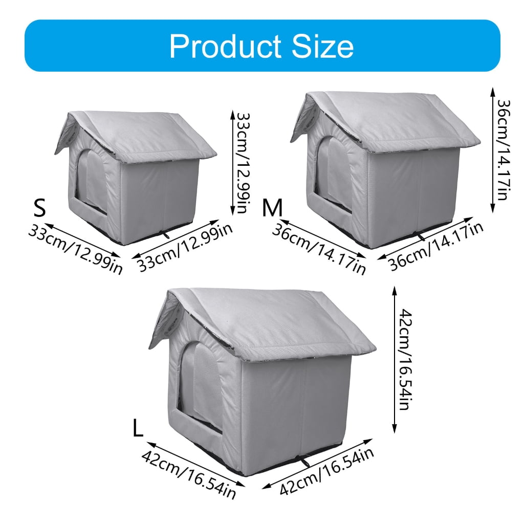 Sinyiin Warmth Cats House Waterproof and Cold Prevent Nest for Strays Cats Great for Outdoor Garden Yard Patios Use Shelter Supply