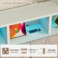 thumbnail image 5 of VanAcc King Bed Frame with 2-Tier Storage Headboard, 4 Storage Drawers and Charging Station, White, 5 of 9