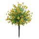 thumbnail image 3 of Flor de violeta artificial, estaca de jardín, arbustos de vegetación de imitación, planta artificial decorativa para bodas, al aire libre, exterior, amarillo, 3 of 8