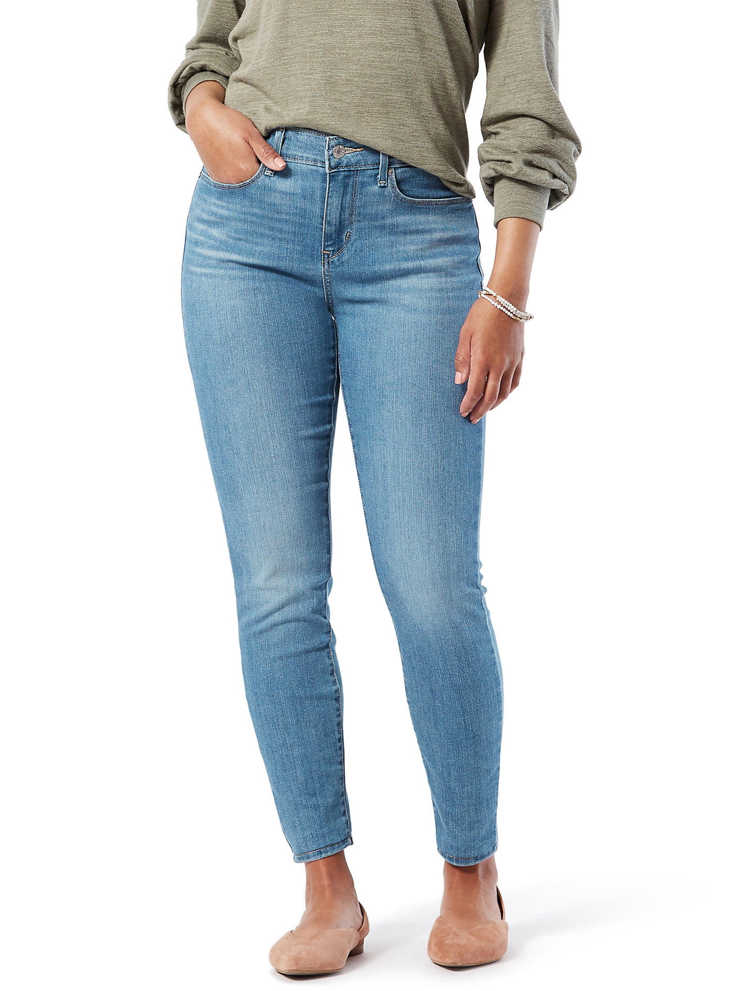 Signature by Levi Strauss & Co. Women's Mid Rise Skinny Jeans 