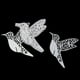 thumbnail image 4 of 2x Glass Bird Place Cards Decoración de la del 50pcs, 4 of 6
