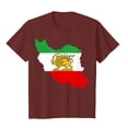 thumbnail image 5 of GEWSEY Women's Iran Lion Sword Sun Crew Neck Short Sleeve Patriotic T-Shirt (Wine, S), 5 of 6