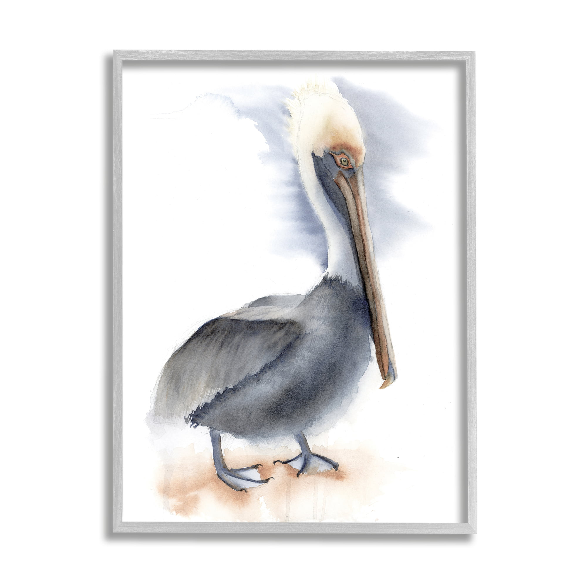Bird Home Decor White Pelican Canvas Wall Art Print 