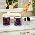 thumbnail image 4 of Yayeee 2 Pack Qtip Holder Bathroom Cotton Swab Canister with Lid Clear Dispenser Set, Night Purple Road, 4 of 6