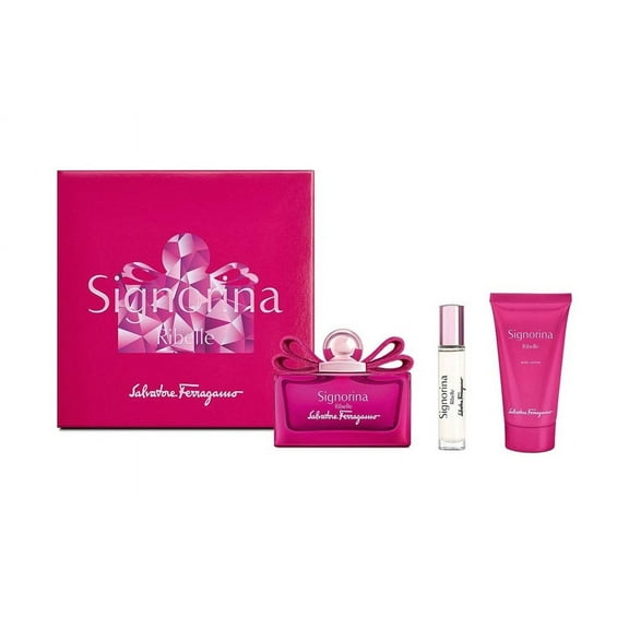 Salvatore Ferragamo Signorina Ribelle 3.4 oz EDP Spray  1.7 lotion  15ml NIB