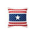 thumbnail image 2 of AHGQT 4th of July Patriotic Throw Pillow Covers 18"x18", Memorial Day Independence Day Red Stripe Blue Star Outdoor Cushion Cases, Polyester Outdoor Pillow Case for Sofa Couch,1PCS, 2 of 8