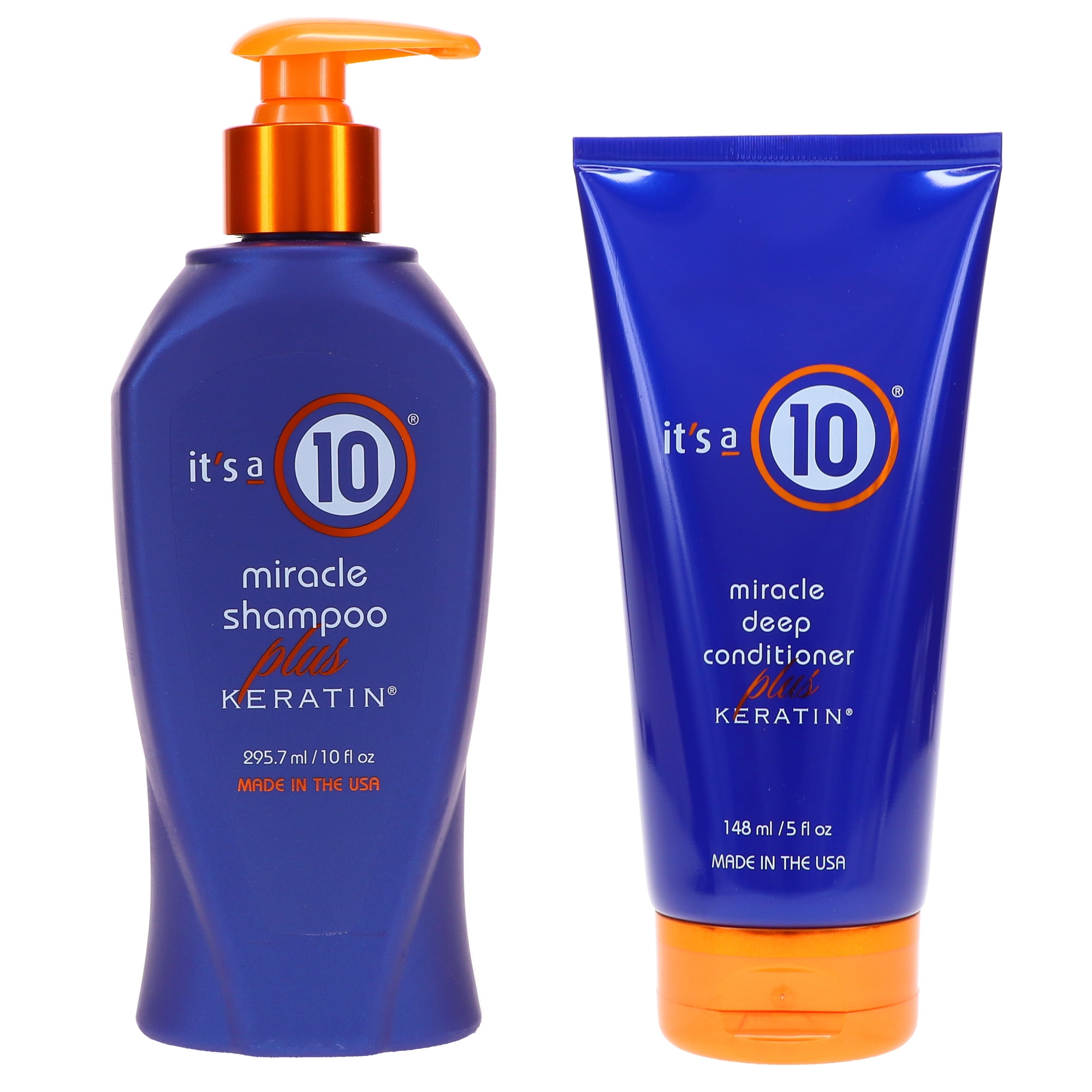 It's a 10 Miracle Shampoo Plus Keratin 10 oz & Miracle Deep Conditioner Plus Keratin 5 oz Combo Pack