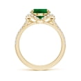 thumbnail image 2 of ANGARA Classic Oval Lab Grown 2.25 Ct Emerald Couture Engagement Ring for Women in 14K Yellow Gold (Size-10x8mm) | May Birthstone, Anniversary, Jewelry Gift for Women | Lab-Grown Emerald Ring, 2 of 9