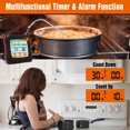 thumbnail image 2 of Kitchen & Food Thermometer with 2.6" Color Touchscreen, -20℃~300℃ Range, ±1℃ Accuracy, 99-Min Timer (Count-Up/Countdown), 8 Food & 5 Flavor Presets, Black & Red Design with Non-Waterproof Probe, 2 of 6