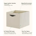 thumbnail image 4 of Storage Cube Bins | 7.7 oz/yd² Fabric Cubby Organizer Baskets for Shelf, Bookcase, Closet, Cabinet, Wardrobe, 11x11 Cube Drawer | 4 Pack, Beige, 13x13x13 Inch, 4 of 14