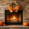 thumbnail image 6 of AYktou Fall Wreath with Artificial Maple Leaves Pumpkin & Berry, Artificial Floral Wreath for Front Door, Thanksgiving Halloween Wreath Autumn Garland Wall Farmhouse Holiday Outdoor Indoor Decor, 6 of 6