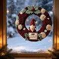 thumbnail image 4 of MYUNNIL Christmas 3D Fabric Poke Wreath Kit, 12.6" Complete Vintage 3D Fabric Punch Needle Wreath Art Craft Set For Adults & Beginners, ( Gnome ), 4 of 6